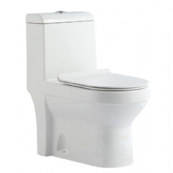 China brand original design square bowl American style OEM one piece siphonic public toilet