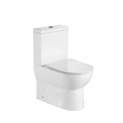 Premium Two Piece Toilet with Rimless Tornado Flush - Wholesale Supplier