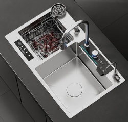 Ultrasonic kitchen sink