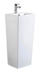 White Glazed Ceramic Modern Design Bathroom Pedestal Basins