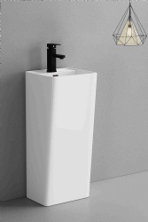 New Ceramic Sinks Bathroom Washing Basin Unique Pedestal Wall Mount Sink Wash Basin Luxury Wall Hung WashBasin